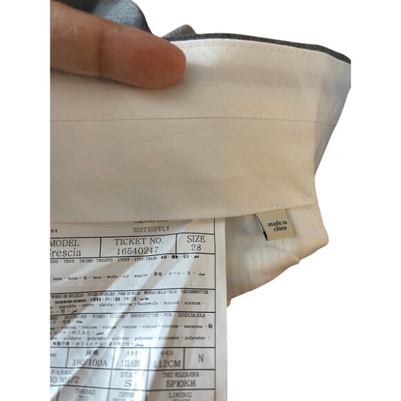 Suitsupply Brescia Wool Pants Grey Vitale Barberis Canonico Mens 40x30 - Picture 11 of 13